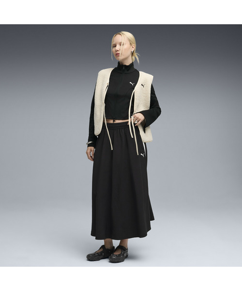 PUMA（プーマ）の「PUMA プーマ ウィメンズ デア トゥ スリム クロップドトラック ジャケット（ジャージ・レディース・ブラック/イエロー・SMALL/MEDIUM/LARGE/X-LARGE）」の6枚目の写真