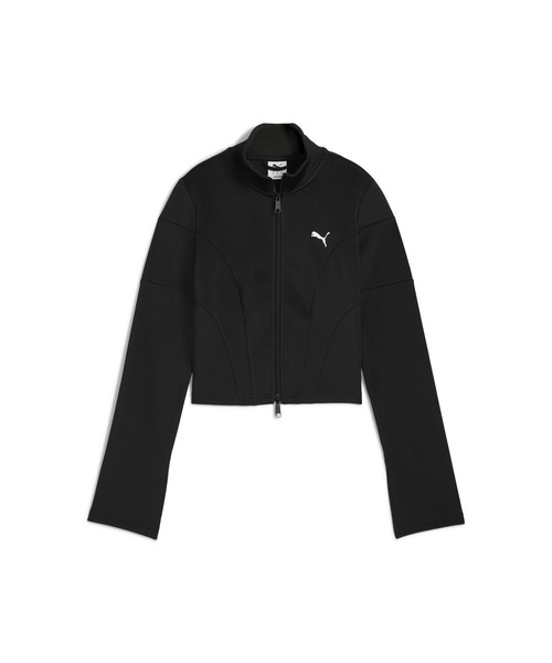 PUMA（プーマ）の「PUMA プーマ ウィメンズ デア トゥ スリム クロップドトラック ジャケット（ジャージ・レディース・ブラック/イエロー・SMALL/MEDIUM/LARGE/X-LARGE）」の9枚目の写真