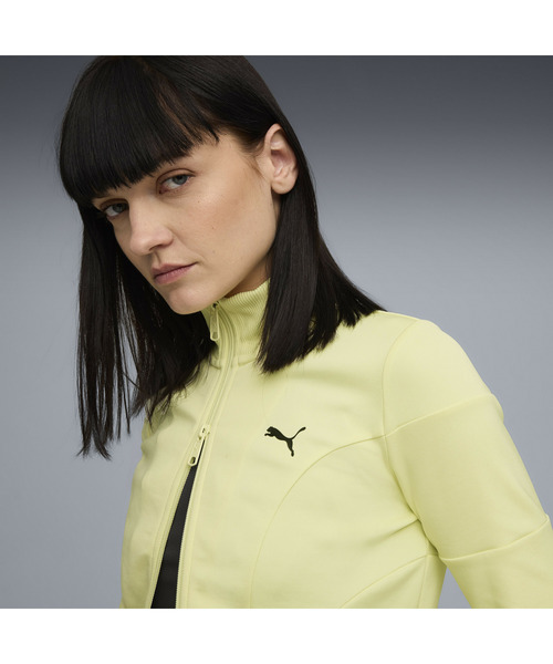 PUMA（プーマ）の「PUMA プーマ ウィメンズ デア トゥ スリム クロップドトラック ジャケット（ジャージ・レディース・ブラック/イエロー・SMALL/MEDIUM/LARGE/X-LARGE）」の11枚目の写真