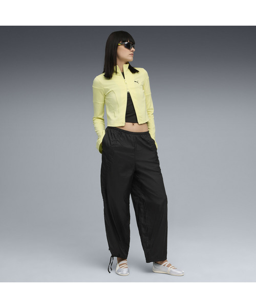 PUMA（プーマ）の「PUMA プーマ ウィメンズ デア トゥ スリム クロップドトラック ジャケット（ジャージ・レディース・ブラック/イエロー・SMALL/MEDIUM/LARGE/X-LARGE）」の12枚目の写真