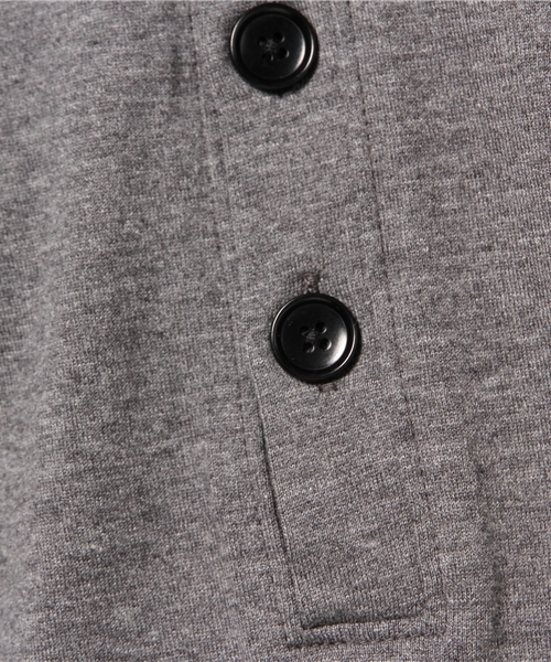 BHY-biography（ビーエイチワイバイオグラフィー）の「50/2 SU-PIMA HENLEY（Tシャツ/カットソー・メンズ・チャコールグレー・48/44）」の3枚目の写真