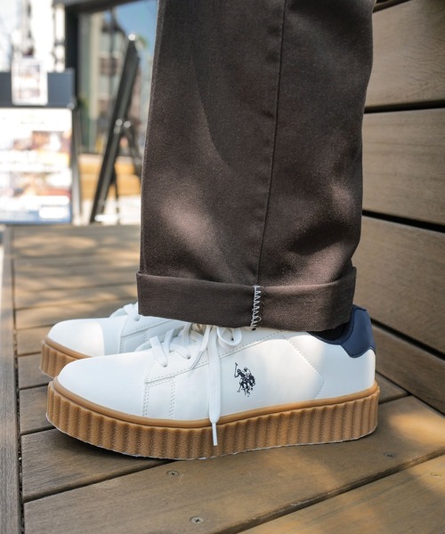 U.S. POLO ASSN.(ユーエスポロアッスン)の「【U.S. POLO ASSN./ユーエスポロアッスン】【上質なPUレザーの高級感】厚底ボリュームソール ワンポイント ローカットスニーカー(スニーカー・メンズ・ブラック/ホワイト/ネイビー・25cm/25.5cm/26cm/26.5cm/27cm)」の18枚目の写真