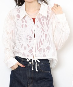 VERTICAL LACE SHIRT/ヴァーティカルレースシャツ（シャツ/ブラウス