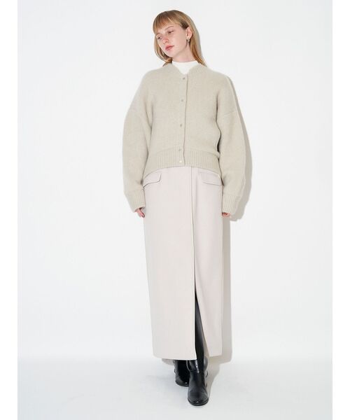 ELENDEEK（エレンディーク）の「パイピングラップスカート（スカート・レディース・アイボリー/ネイビー/グレー・02/01）」の8枚目の写真