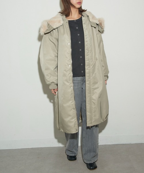 セール】【upper hights】THE U-2 LONG HOODIE ミリタリーロングコート