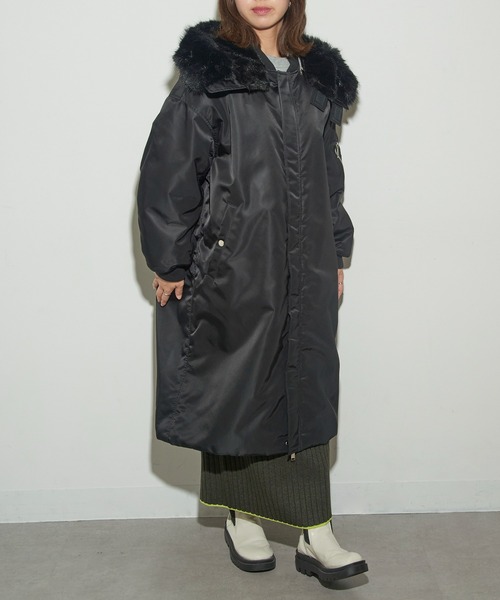 セール】【upper hights】THE U-2 LONG HOODIE ミリタリーロングコート