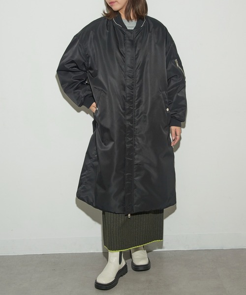upperhights(アッパーハイツ)の「【upper hights】THE U-2 LONG HOODIE ミリタリーロングコート(モッズコート・レディース・ブラック/グレイッシュベージュ・0/1)」の11枚目の写真