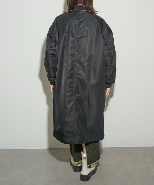 upperhights(アッパーハイツ)の「【upper hights】THE U-2 LONG HOODIE ミリタリーロングコート(モッズコート・レディース・ブラック/グレイッシュベージュ・0/1)」の12枚目の写真