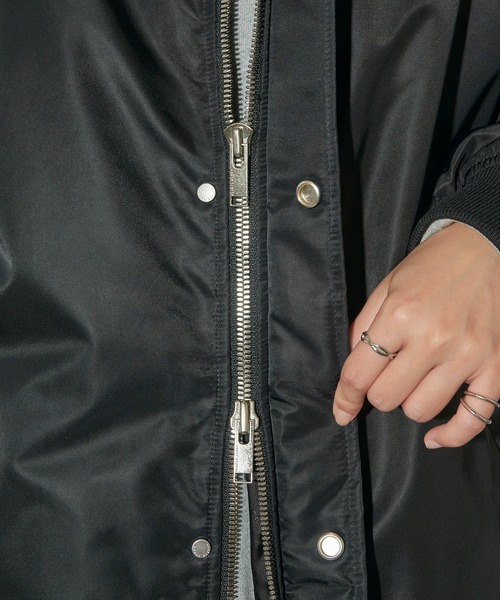 upperhights(アッパーハイツ)の「【upper hights】THE U-2 LONG HOODIE ミリタリーロングコート(モッズコート・レディース・ブラック/グレイッシュベージュ・0/1)」の13枚目の写真