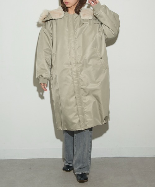 セール】【upper hights】THE U-2 LONG HOODIE ミリタリーロングコート