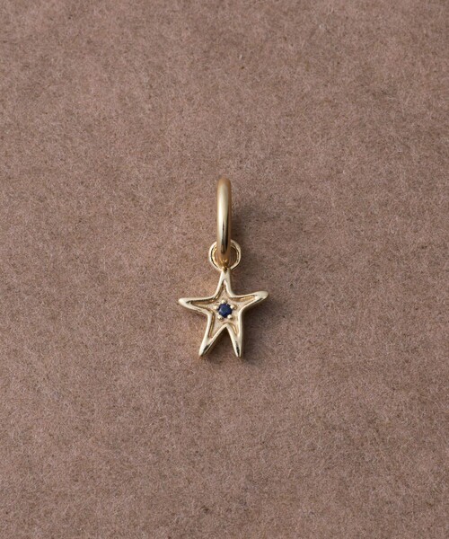 ete bijoux K10 チャーム プレシャスシングス] K10YG サファイア チャーム /Star（ネックレス