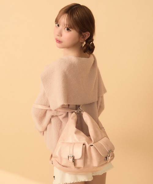 TITTY&CO.（ティティーアンドコー）の「セーラーカラーカーディガン（カーディガン/ボレロ・レディース・ブラウン/ベージュ/ピンク/アイボリー/ブルー・FREE）」の6枚目の写真