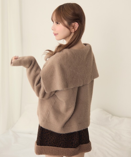 TITTY&CO.（ティティーアンドコー）の「セーラーカラーカーディガン（カーディガン/ボレロ・レディース・ブラウン/ベージュ/ピンク/アイボリー/ブルー・FREE）」の11枚目の写真