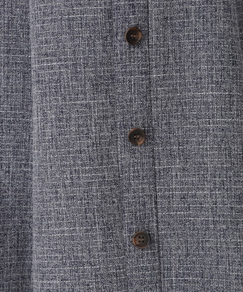 MISCH MASCH（ミッシュマッシュ）の「フロント釦ツイード風フレアワンピース（ワンピース・レディース・ライトグレー/ネイビー・M/S）」の14枚目の写真