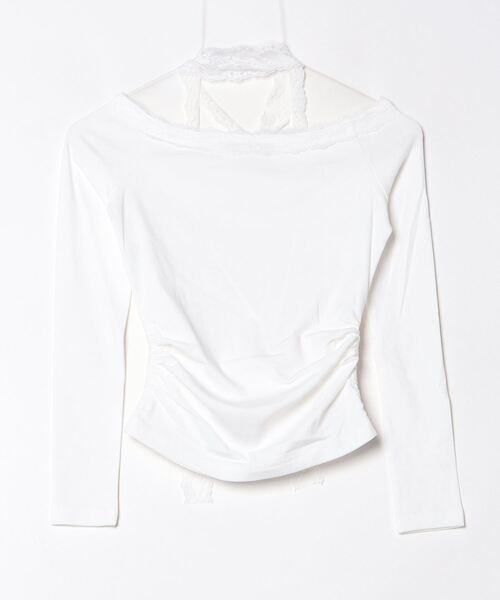 .KOM(ドットコム)の「A'GEM/9 × .kom 『.KOM/ドットケーオーエム』レースリボン オフショルダートップス(その他トップス・レディース・ホワイト/ブラック・FREE)」の13枚目の写真