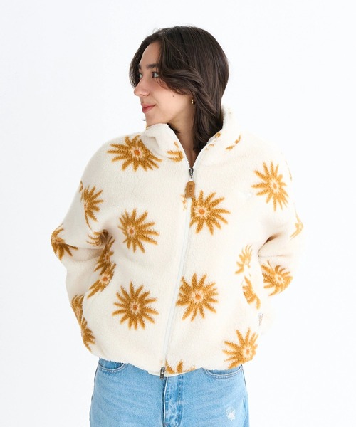 ROXY(ロキシー)の「ALL DAY /ロキシーフラワー柄ジップアップボアジャケット(ブルゾン・レディース・ナチュラル/ブルー/ブラウン・SMALL/MEDIUM/LARGE)」の19枚目の写真