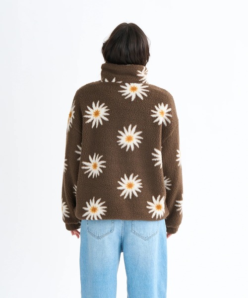 ROXY(ロキシー)の「ALL DAY /ロキシーフラワー柄ジップアップボアジャケット(ブルゾン・レディース・ナチュラル/ブルー/ブラウン・SMALL/MEDIUM/LARGE)」の12枚目の写真