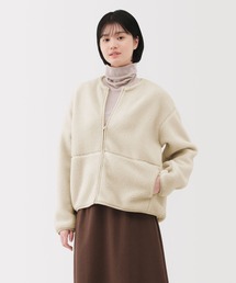 婦人　ボアフリースジャケット