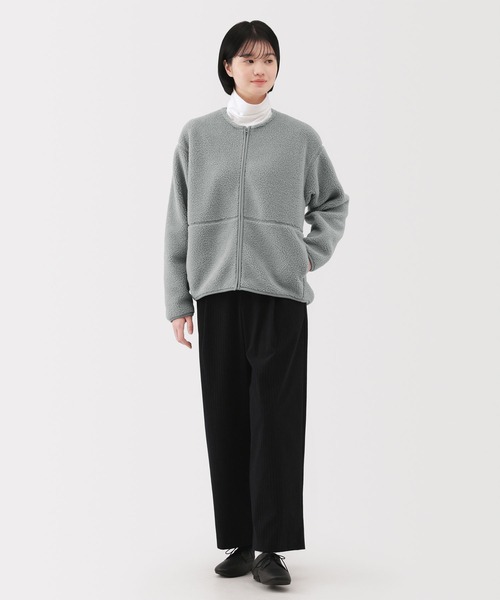 無印良品(ムジルシリョウヒン)の「婦人 ボアフリースジャケット(その他アウター・レディース・ダークネイビー/アイボリー/カーキ/ライトブルー・S/M/L/XL)」の20枚目の写真