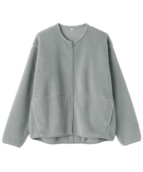 無印良品(ムジルシリョウヒン)の「婦人 ボアフリースジャケット(その他アウター・レディース・ダークネイビー/アイボリー/カーキ/ライトブルー・S/M/L/XL)」の6枚目の写真