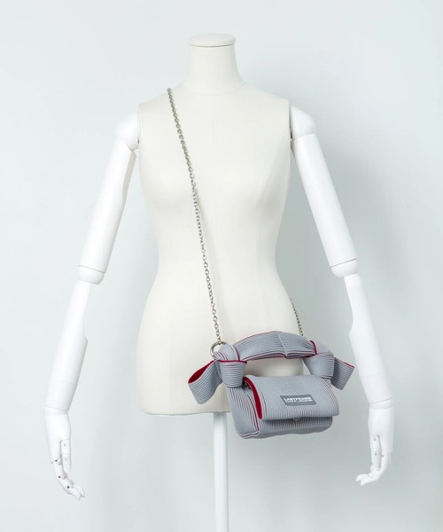 LASTFRAME（ラストフレーム）の「OBI BAG MINI（ハンドバッグ・レディース・グレー/ブラック・FREE）」の9枚目の写真