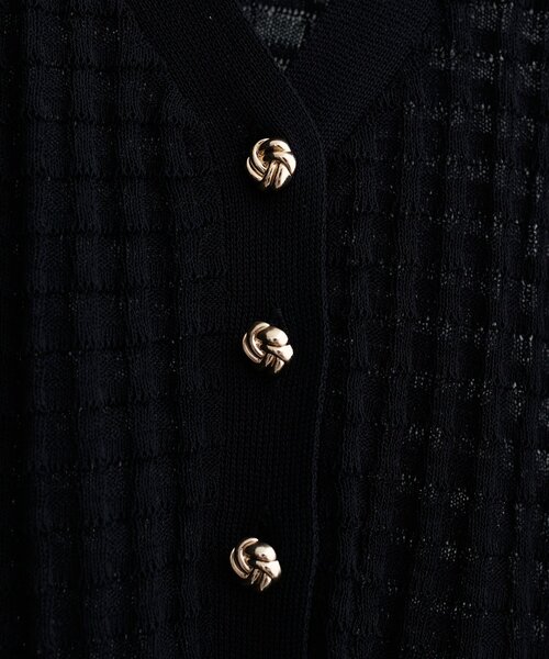 natural couture（ナチュラルクチュール）の「【WEB限定】チェック編みカーデ（カーディガン/ボレロ・レディース・ブラック/アイボリー/ピンク/モカ/ブルー・FREE）」の18枚目の写真