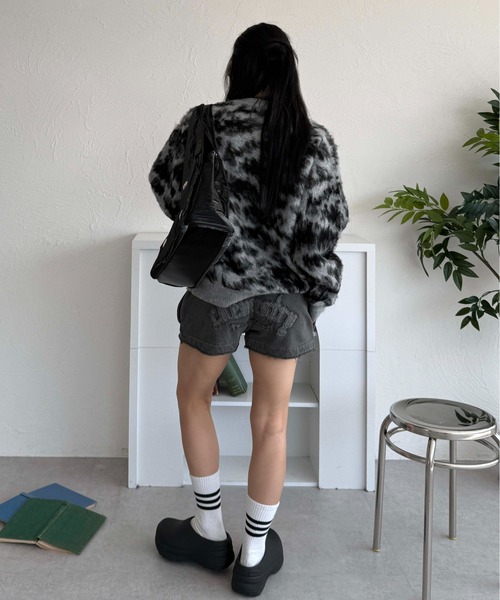 sedacle(セダクル)の「カモフラヘンリーネックニット(ニット/セーター・メンズ・ネイビー/ベージュ/グレー・LARGE/MEDIUM/SMALL)」の9枚目の写真