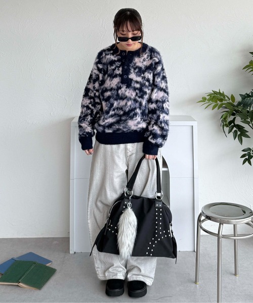 カモフラヘンリーネックニット（ニット/セーター）｜sedacle（セダクル