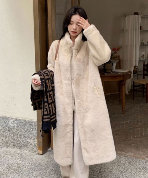 セール】フェイクファーロングコート（その他アウター）｜Diosfront