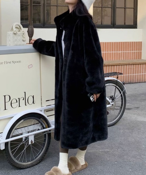 ロンハーマン　フェイクファーロングコート ロンハーマン フェイクファーロングコート