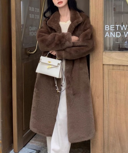 セール】フェイクファーロングコート（その他アウター）｜Diosfront