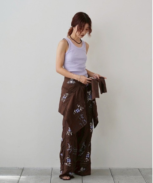 パンツ todayful Embroidery Patchwork Trousers Embroidery Patchwork Trousers（その他パンツ）｜TODAYFUL