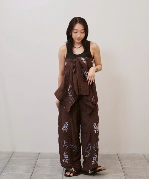未使用TodayfulEmbroideryPatchworkTrousers TODAYFUL/トゥデイフル】Embroidery Patchwork Trousers/エン