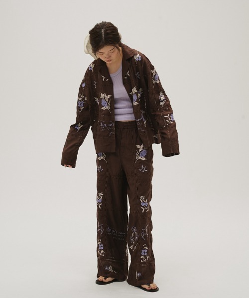 パンツ Embroidery Patchwork Trousers 38 Embroidery Patchwork Trousers（その他パンツ）｜TODAYFUL