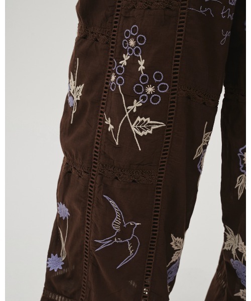 パンツ todayful Embroidery Patchwork TrousersM TODAYFUL（トゥデイフル）の「Embroidery Patchwork Trousers