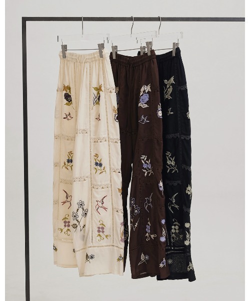 パンツ Embroidery Patchwork Trousers 38 Embroidery Patchwork Trousers（その他パンツ）｜TODAYFUL