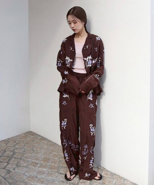 パンツ todayful Embroidery patchwork trousers TODAYFUL(トゥデイフル) / Life's online store（ライフズ