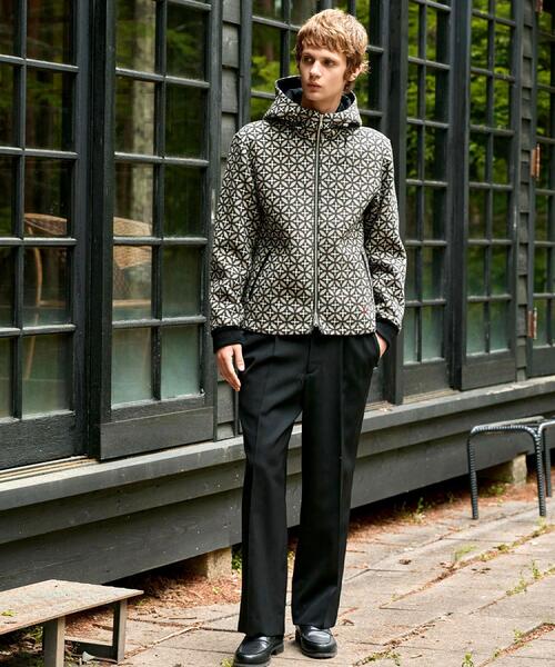 DRESSTERIOR(ドレステリア)の「オーバーラップサークル ウールジャカードパーカー(ブルゾン・メンズ・ベージュ系・90/91/92)」の2枚目の写真