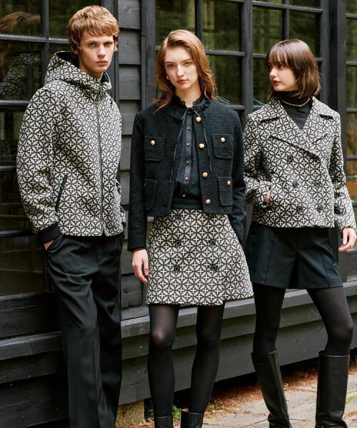 DRESSTERIOR(ドレステリア)の「オーバーラップサークル ウールジャカードパーカー(ブルゾン・メンズ・ベージュ系・90/91/92)」の3枚目の写真