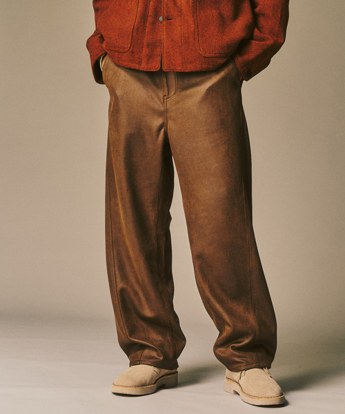 セール】ストレッチスウェード 3D パンツ（スラックス）｜417 EDIFICE