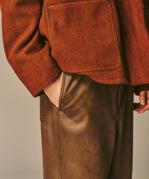 セール】ストレッチスウェード 3D パンツ（スラックス）｜417 EDIFICE