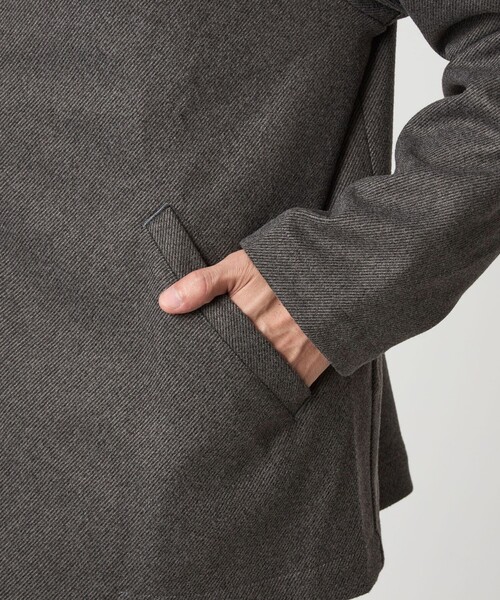 green label relaxing（グリーンレーベルリラクシング）の「WONDER CLOTH ノーカラー カーディガン -ストレッチ-（カーディガン/ボレロ・メンズ・グレー/ダークブラウン/ダークグレー・S/M/L/XL）」の20枚目の写真