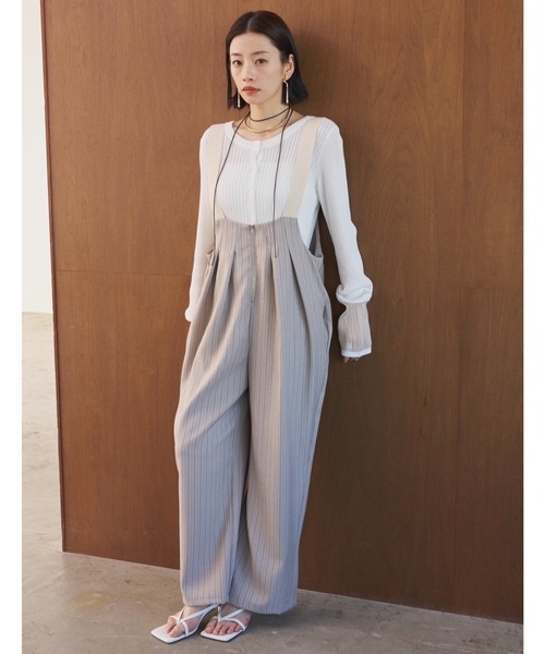 AIC.（エーアイシー）の「シアー切り替えリブカーディガン（ニット/セーター・レディース・オフホワイト/チャコールグレー・FREE）」の6枚目の写真