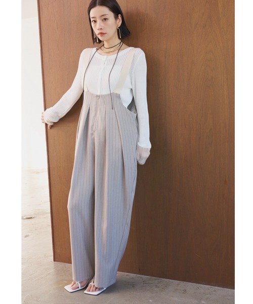 AIC.（エーアイシー）の「シアー切り替えリブカーディガン（ニット/セーター・レディース・オフホワイト/チャコールグレー・FREE）」の7枚目の写真