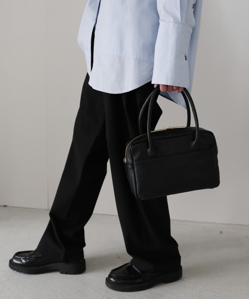 POMTATA(ポンタタ)の「POMTATA/ポンタタ/RONE SQUARE MINI BOSTON(ショルダーバッグ・レディース・ブラック・F)」の1枚目の写真