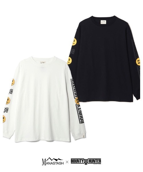 BOUNTY HUNTER（バウンティーハンター）の「MANASTASH/マナスタッシュ　BOUNTY HUNTER L/S TEE（Tシャツ/カットソー・メンズ・ブラック/ホワイト・XL/M/L）」の5枚目の写真