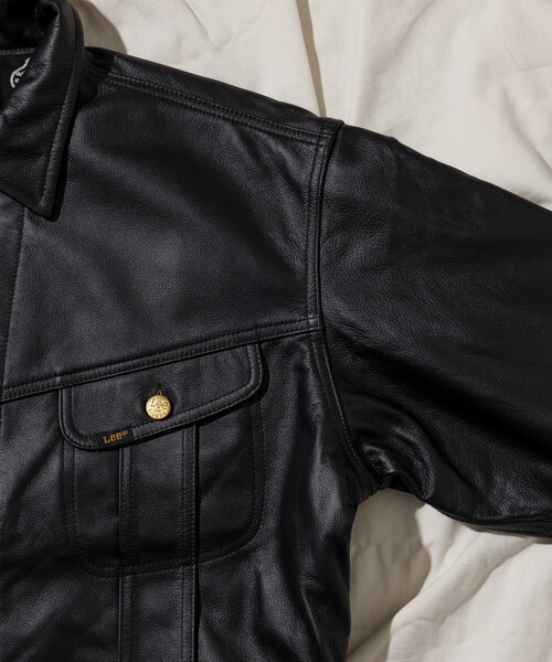 Lee（リー）の「Lee × Chah Chah × FREAK'S STORE/リー×チャーチャー×フリークスストア 別注 Lee × Chah Chah LEATHER RIDERS/リー チャーチャー レザー ライダース（ライダースジャケット・メンズ・ブラック・MEDIUM/LARGE）」の8枚目の写真