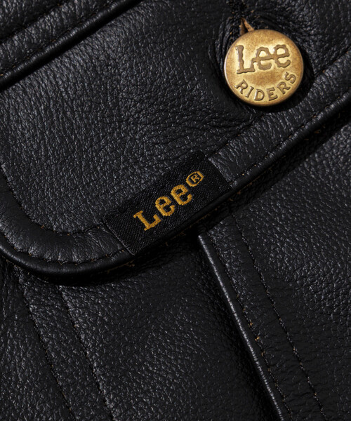 Lee（リー）の「Lee × Chah Chah × FREAK'S STORE/リー×チャーチャー×フリークスストア 別注 Lee × Chah Chah LEATHER RIDERS/リー チャーチャー レザー ライダース（ライダースジャケット・メンズ・ブラック・MEDIUM/LARGE）」の12枚目の写真