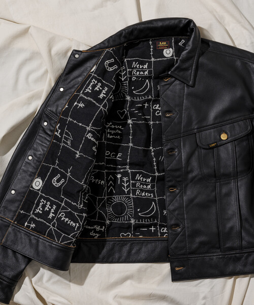 Lee（リー）の「Lee × Chah Chah × FREAK'S STORE/リー×チャーチャー×フリークスストア 別注 Lee × Chah Chah LEATHER RIDERS/リー チャーチャー レザー ライダース（ライダースジャケット・メンズ・ブラック・MEDIUM/LARGE）」の13枚目の写真