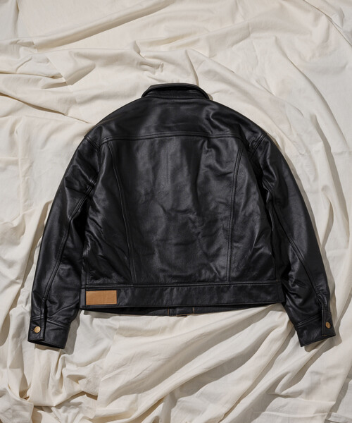 Lee（リー）の「Lee × Chah Chah × FREAK'S STORE/リー×チャーチャー×フリークスストア 別注 Lee × Chah Chah LEATHER RIDERS/リー チャーチャー レザー ライダース（ライダースジャケット・メンズ・ブラック・MEDIUM/LARGE）」の15枚目の写真